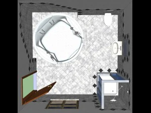 luxury bathroom 3D Model