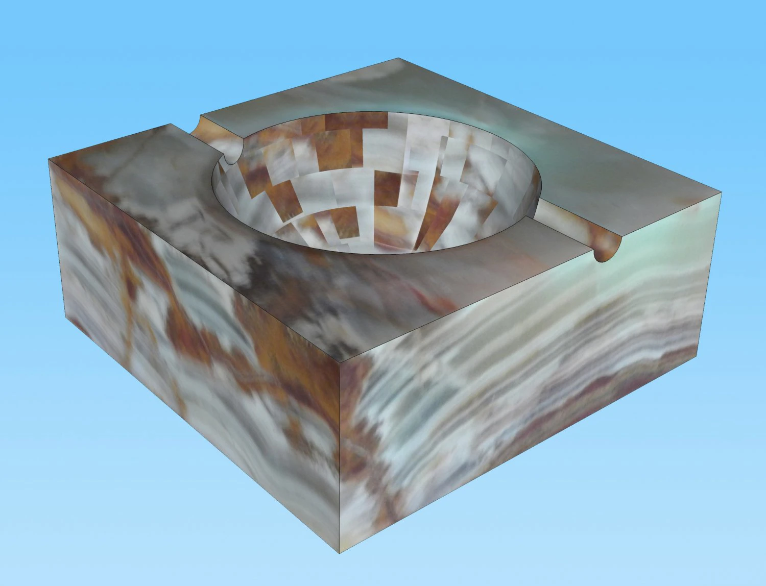 ashtray 3D Model .c4d .max .obj .3ds .fbx .stl .blend 
