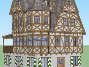 old german house Model 3D