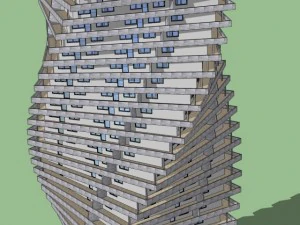 torre torcida Modelo 3D