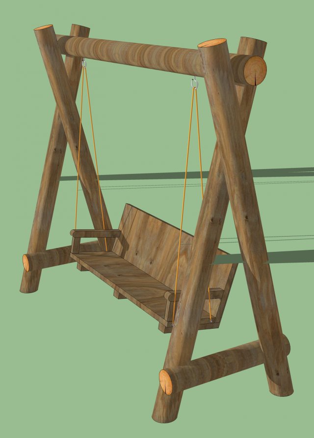 garden swing 3D मॉडल .c4d .max .obj .3ds .fbx .stl .blend 