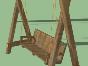 garden swing Model 3D