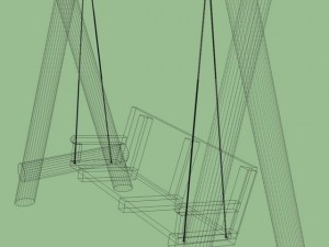 garden swing 3D मॉडल