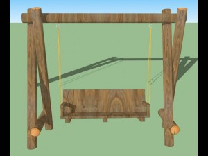 garden swing 3D मॉडल