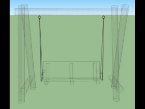 garden swing 3D मॉडल