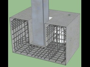 reinforced concrete foundation Model 3D