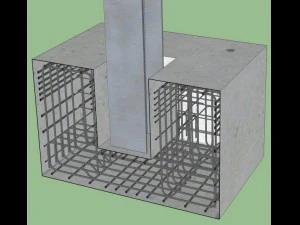 betonarme temel 3D Model