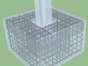 reinforced concrete foundation 3D मॉडल