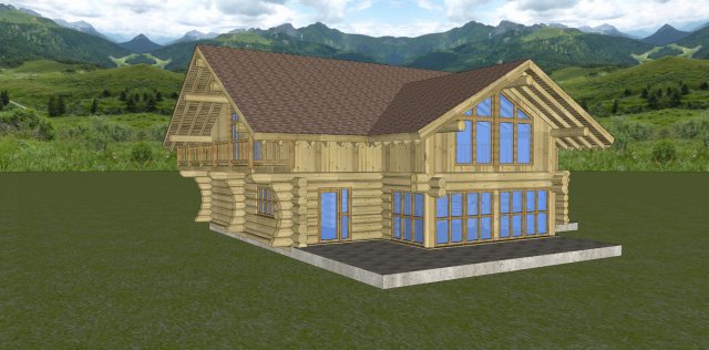 wooden block house Modelo 3D .c4d .max .obj .3ds .fbx .stl .blend 