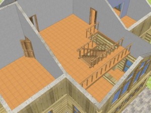 wooden block house Modelo 3D