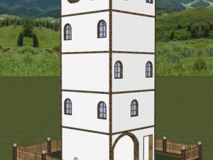 tower house Model 3D