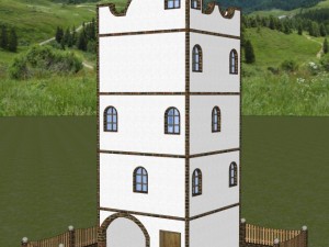 tower house Model 3D