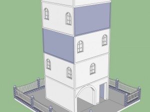 tower house Model 3D