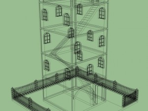 tower house Model 3D