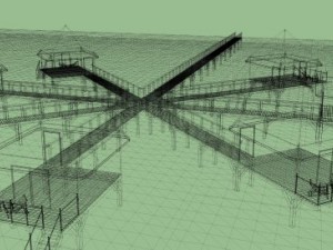 maldives water bungalows 3D Model
