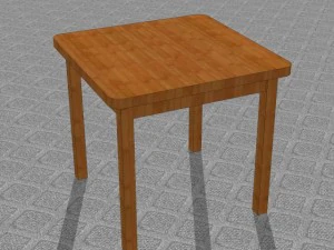 mesa de madeira Modelo 3D