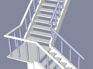 wooden staircase Modelo 3D