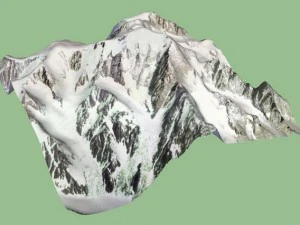 monte bianco Modello 3D
