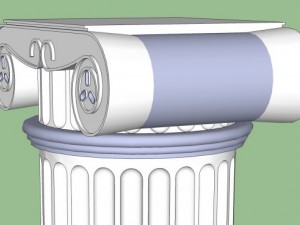 marble temple column Modèle 3D
