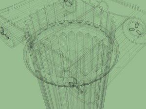 marble temple column Modèle 3D