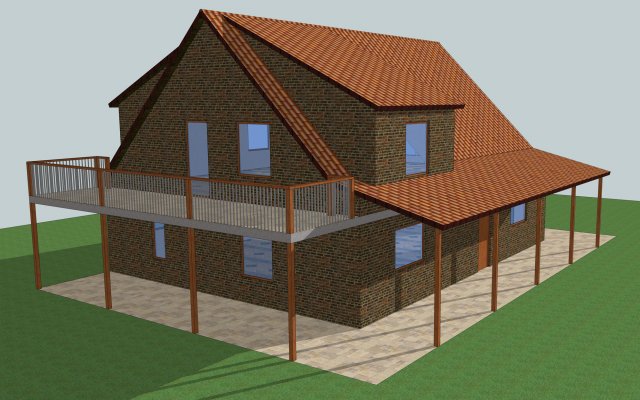 elegant singlefamily house 3D 모델 .c4d .max .obj .3ds .fbx .stl .blend 