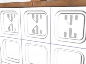 tiled stove 3D Model