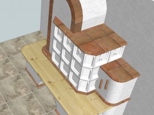 tiled stove 3D Model