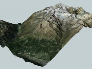 the rettenbach glacier in soelden austria Model 3D