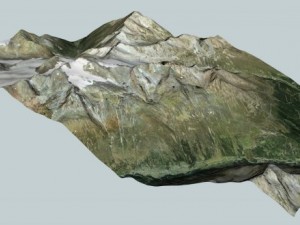 the rettenbach glacier in soelden austria 3D 모델