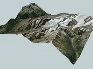 the rettenbach glacier in soelden austria 3D 모델