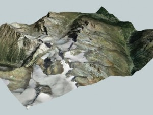 the rettenbach glacier in soelden austria 3D 모델