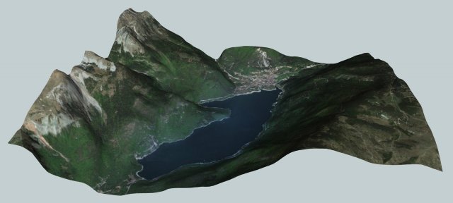 lake molveno italy 3D Model .c4d .max .obj .3ds .fbx .stl .blend 