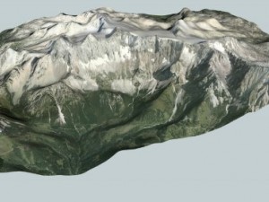 the dachstein mountain range in austria Model 3D
