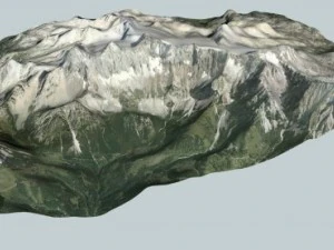 a cordilheira de dachstein na &aacute;ustria Modelo 3D