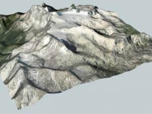 the dachstein mountain range in austria 3D Model
