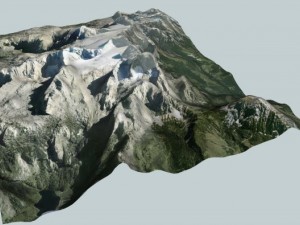 the dachstein mountain range in austria 3D Model