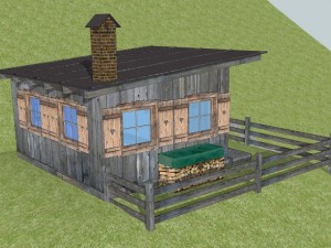 mountain hut 3D Model