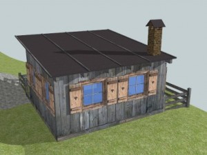 mountain hut 3D Model