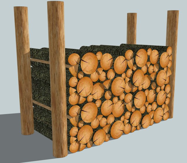 firewood log pile 3D मॉडल .c4d .max .obj .3ds .fbx .stl .blend 