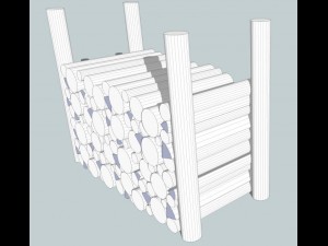 firewood log pile 3D मॉडल