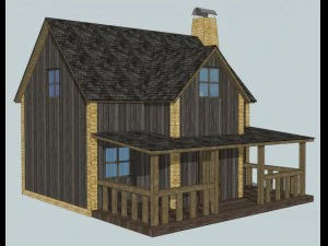 log cabin 3D Model