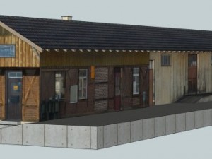 old train station in oberboihingen germany Model 3D