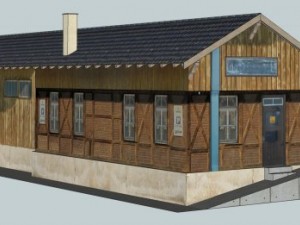 old train station in oberboihingen germany 3Dモデル