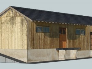 old train station in oberboihingen germany 3Dモデル