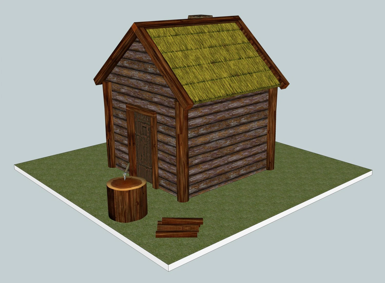 hut 3D Model .c4d .max .obj .3ds .fbx .stl .blend 