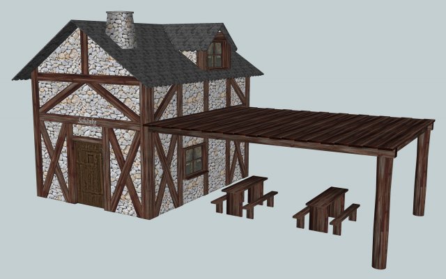 tavern 3D मॉडल .c4d .max .obj .3ds .fbx .stl .blend 