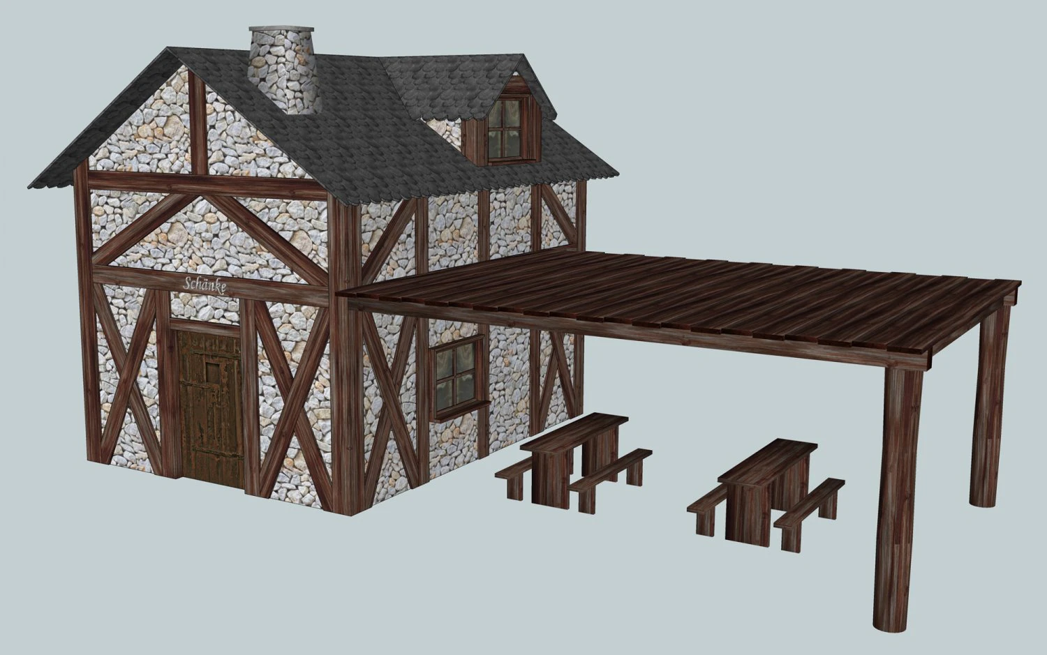tavern 3D Model .c4d .max .obj .3ds .fbx .stl .blend
