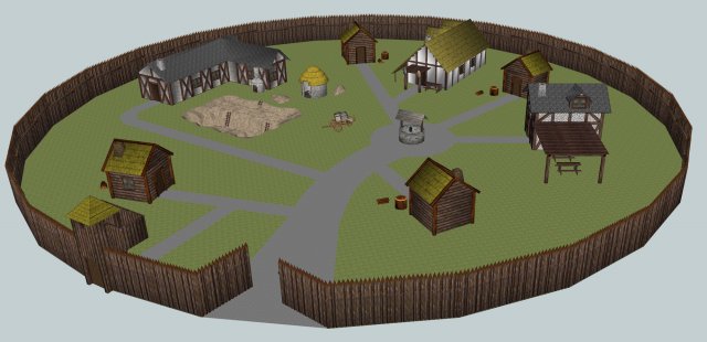 village celts 3D Model .c4d .max .obj .3ds .fbx .stl .blend 