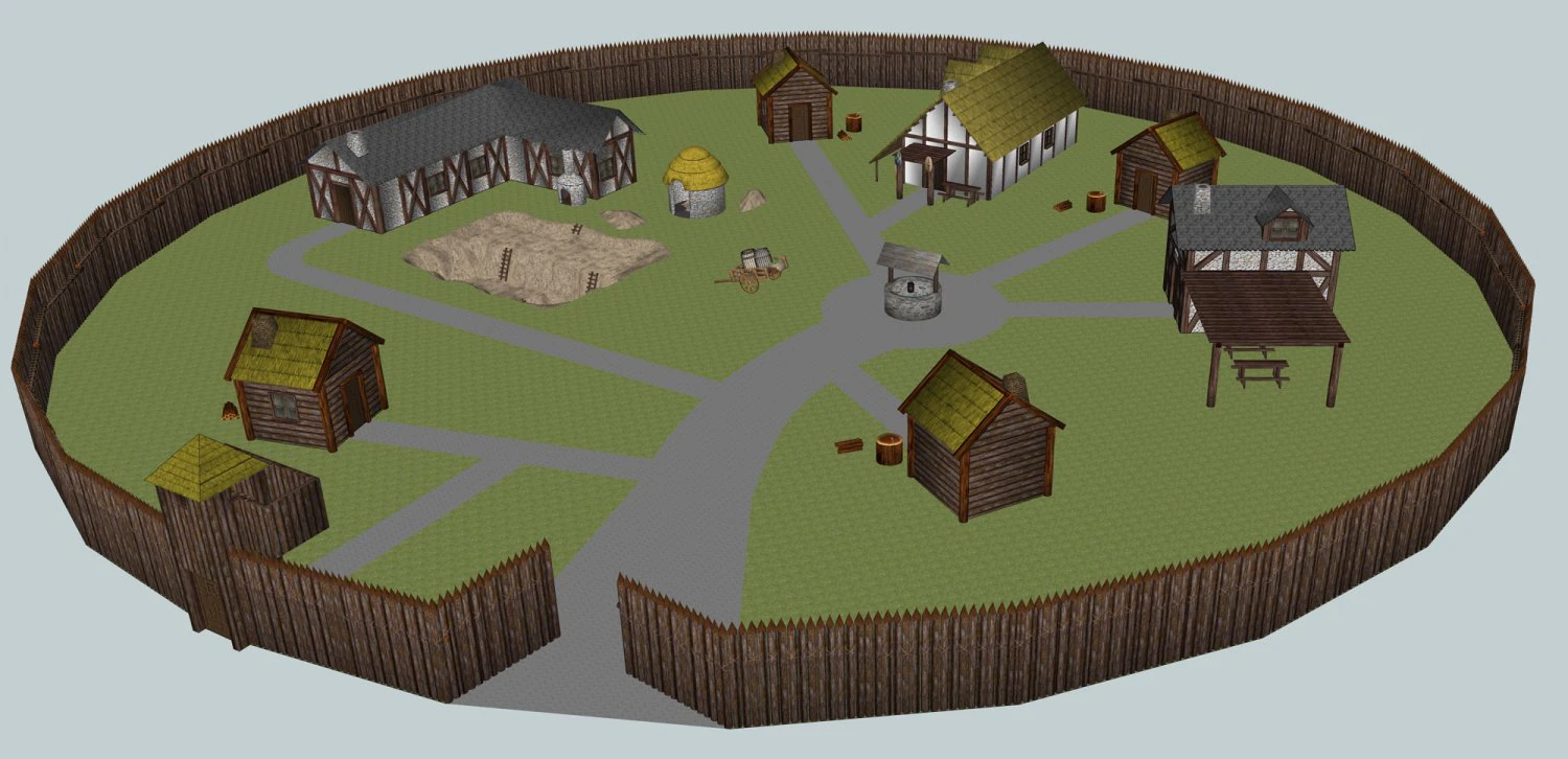 village celts 3D Model .c4d .max .obj .3ds .fbx .stl .blend 