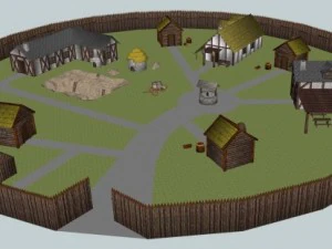 celtas da aldeia Modelo 3D